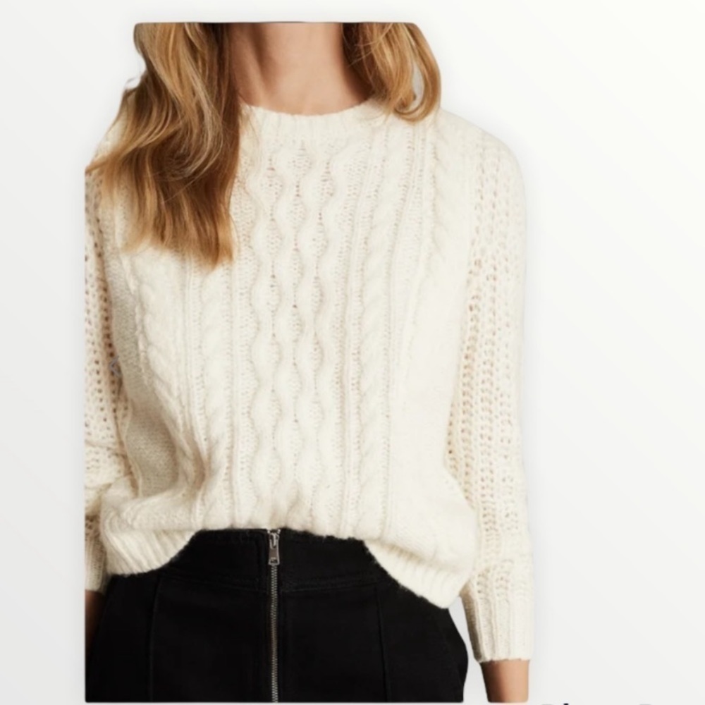 NWT - O.P.T. White knit sweater - size med - Picture 3 of 10